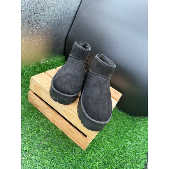 Charlotte Russe- Black - Platform Ankle Boots- Size 9 W - Picture 6 of 10